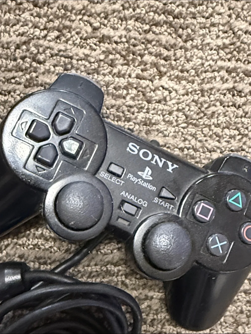 Sony Black PlayStation Wired Dual Analog Controller